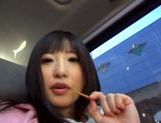Kinky Japanese teen Arisa Nakano gets screwed in a car picture 27