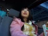 Kinky Japanese teen Arisa Nakano gets screwed in a car picture 33