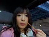 Kinky Japanese teen Arisa Nakano gets screwed in a car picture 35