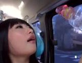 Kinky Japanese teen Arisa Nakano gets screwed in a car picture 47
