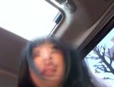 Kinky Japanese teen Arisa Nakano gets screwed in a car picture 53
