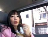 Kinky Japanese teen Arisa Nakano gets screwed in a car picture 9