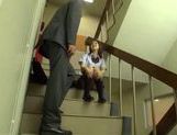 Sexy Japanese AV Model teen in uniform hot blowjob and hardcore sex picture 14