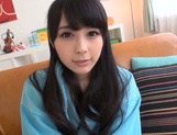 Dark-haired Japanese sweetie Ruka Kanae shows off her small tits picture 13