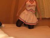 Japanese AV Model nice teen in black stockings goes solo picture 18