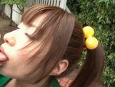 Sexy Japanese teen is having fun. picture 37