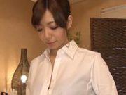 Leggy milf in black lingerie Shizuka Kanno in Japanese anal porn