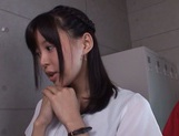 Tsukasa Aoi gang banged in the classroom by horny lads picture 3