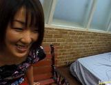 Miyuki Asian babe gives a hot blowjob picture 26