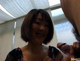 Miyuki Asian babe gives a hot blowjob picture 33