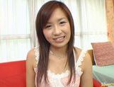 Wild babe Marin Hoshino receives facial cumshot picture 23