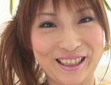 Japanese babe Rika ohara gives a superb blowjob picture 12