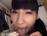 Sweet Japanese wife gives a hot blowjob and loves it picture 19