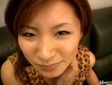 Shizu Umemiya Asian babe gives hot blowjob picture 47