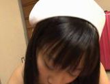 Big tits Japanese babe in nurse outfit milking! picture 45