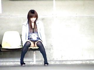 Yuzuki Hatano nice teen in a short skirt is an exhibitionist