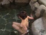Ai Komori hot mature Asian babe sucks cock in public