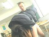 Japanese AV Model is fucked by the teacher in the classroom picture 14