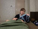 Mature Japanese AV Model is a busty babe stroking cock picture 20