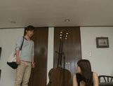 Hot mature Japanese AV Model with nice ass gets off on her vibrator picture 26