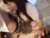 Hot Japanese lady gives hot blowjob picture 43