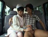 Hot Asian nurse has sex in a car picture 16
