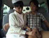 Hot Asian nurse has sex in a car picture 19