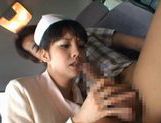 Hot Asian nurse has sex in a car picture 28