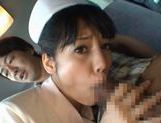 Hot Asian nurse has sex in a car picture 29