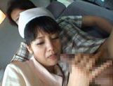 Hot Asian nurse has sex in a car picture 30