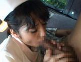 Hot Asian nurse has sex in a car picture 34