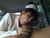 Hot Asian nurse has sex in a car picture 48