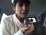 Hot Asian nurse has sex in a car picture 50