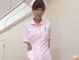 Smokin' hot shaved Japanese nurse pumps out a load