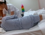 Amateur nurse stroking and sucking during work picture 14
