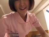 Naughty Asian nurse Yuu Shinoda gives a foot job and bounces on cock picture 54