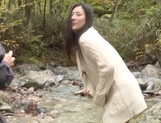 Hot Asian milf gets fucked hard while off on a camping trip picture 16
