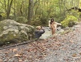 Hot Asian milf gets fucked hard while off on a camping trip picture 17