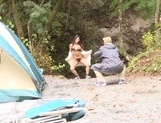 Hot Asian milf gets fucked hard while off on a camping trip