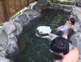 Japanese AV Model is a naughty teen in the outdoor baths picture 14