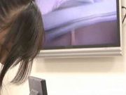 Lusty Japanese AV Model is a hot milf in her office suit