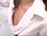 Horny guy teases and fucks a mature office lady with tiny tits picture 92