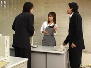 Yuka Matsua Asian office girl gets dildo penetration