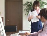 Office MILF Yui Hoshino Rewards Him For Good Work With Sex