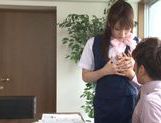 Office MILF Yui Hoshino Rewards Him For Good Work With Sex