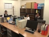 Lustful Asian office hottie enjoys genuine banging getting cum on tits picture 16