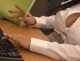 Lustful Asian office hottie enjoys genuine banging getting cum on tits picture 24