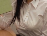 Lustful Asian office hottie enjoys genuine banging getting cum on tits