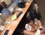 Lustful Asian office hottie enjoys genuine banging getting cum on tits picture 91