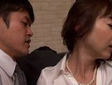 Mature Japanese office milf makes amazing handwork picture 44